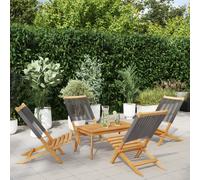 Chaises de jardin lot de 2 beige bois d'acacia et polypropylène vidaXL