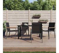 Chaises de jardin lot de 2 noir 55x61,5x90cm textilène et acier vidaXL