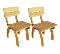 Chaises de jardin lot de 2 Pinède imprégnée