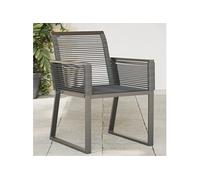 Chaises de jardin lot de 4 noir résine tressée, siège de jardin, chaise de patio, chaise de salle à manger de jardin, 4008114