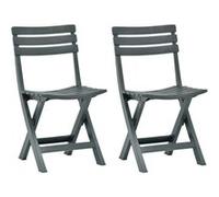 vidaXL Chaises de jardin pliables 2 pcs en plastique vert
