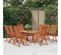 Chaises de jardin pliables lot de 8 Bois d eucalyptus massif