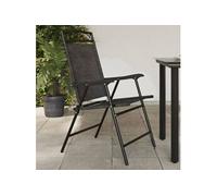 vidaXL Chaises de jardin pliables en acier et textilène – Lot de 8