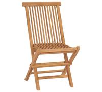 Chaises de jardin pliables - vidaXL - Bois de teck massif - Confortable et durable - Marron