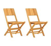Chaises de jardin pliantes 2 pcs 47x61x90 cm bois massif teck 362759