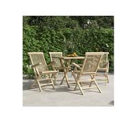 vidaXL Chaises de jardin pliantes 4 pcs gris 56x61x89 cm bois de teck 3155070