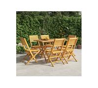 Chaises de jardin pliantes lot de 6 47x62x90cm bois massif teck3155065