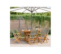 Chaise de Jardin Pliante Siège Terrasse Patio Résine Tressée Bois Massif vidaXL