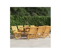 vidaXL Chaises de jardin pliantes lot de 8 61x67x90cm bois massif teck3155057 Bois G