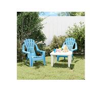 Chaises de jardin pour enfants lot de 2 bleu 37x34x44 cm PP364739
