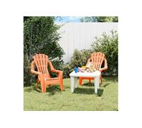 Chaises de jardin pour enfants lot de 2 orange 37x34x44 cm PP