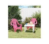 Vidaxl Chaises De Jardin Pour Enfants Lot De 2 Rose 37x34x44 Cm Pp