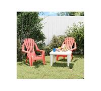 Chaises de jardin pour enfants lot de 2 rouge 37x34x44 cm PP364738