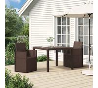 Chaises de jardin salle à manger 2 pc PP d'extérieur modernes à Sièges vidaXL vi