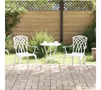 Chaises De Jardin Vidaxl 2 Pcs Aluminium Moulé Blanc