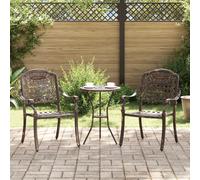 Chaises De Jardin Vidaxl 2 Pcs Aluminium Moulé Bronze