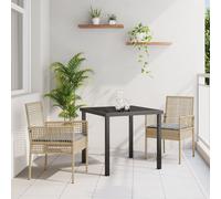 Chaises De Jardin Vidaxl 2 Pcs Avec Coussins Beige En Poly Rotin