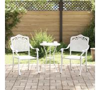 Chaises De Jardin Vidaxl 2 Pcs En Alu Moulé Blanc