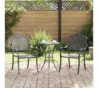 Chaises De Jardin Vidaxl 2 Pcs En Alu Moulé Noir