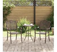 Chaises de jardin vidaXL 2 pcs en aluminium coulé bronze 42002378