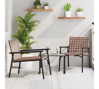 Chaises De Jardin Vidaxl 2 Pcs Noires 79x56x73,5 Cm Rattan En Polypropylène