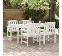 Chaises De Jardin Vidaxl 4 Pcs Blanches 65,5x55,5x88 Cm Hdpe, Chaises De Jardin Vidaxl 2 Pcs Blanches Hdpe