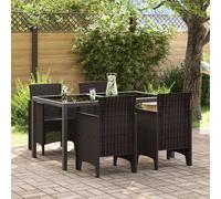 Chaises De Jardin Vidaxl 4 Pcs Marron Poly Rattan