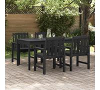 Chaises De Jardin Vidaxl 4 Pcs Noir 65,5x55,5x88 Cm Hdpe, Chaises De Jardin Vidaxl 2 Pcs Noir Hdpe