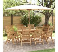 vidaXL Chaises de Jardin Pliables 8 pcs en Bois Massif de Teck