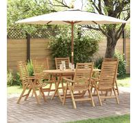 vidaXL Chaise de jardin 6 pcs Marron 52 x 64,5 x 108 cm Teck massif