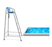 Chaises de maître-Nageur, Chaise Haute de maître-Nageur de Piscine 120 cm/150 cm/180 cm - Chaise Longue d'extérieur détachable et antirouille, idéale pour Les piscines et Les arbitres, siège