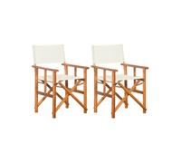 Chaises De Metteur En Scène 2 Pcs Bois Massif D'acacia