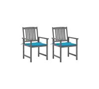 Chaises de metteur en scène avec coussins 2 pcs Gris Acacia