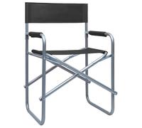 Chaises de metteur en scène pliantes - vidaxl - Lot de 2 - Acier - Noir - 48x57x79 cm - Pliable - Accoudoirs