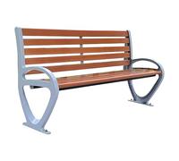 Chaises de Patio Résistantes aux Intempéries pour 2 Places Banc de Jardin Exterieur avec Siège en Bois Plastique Banquette pour Parc, Communauté, Place(120 * 50 * 77cm)
