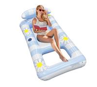 Chaises de Piscine - Chaise Flottante Gonflable | Coussin Ergonomique de Soutien pour lit, canapé pour lac, rivière, Natation, fête, Bateau, Voyage