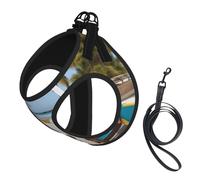 Chaises de plage palmier bateau imprimé fournitures pour animaux domestiques harnais réglable en maille respirante pour chiens de petite et moyenne taille, S-L