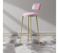 Chaises de pub industrielles, chaises de pub de bistrot en acier avec dossier et repose-pieds, chaises modernes sans accoudoirs pour îlot de cuisine, bar (couleur : rose, taille : 43 x 45 x 87 cm)