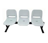 Chaises de réception de bureau 3 places, banc d'attente confortable avec cadre en acier, idéal pour les salons de coiffure, les cafés - Solution d'assise élégante