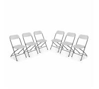 Alice's Garden - Chaises de réception Pliantes - Fiesta - 6 chaises d'appoint en Plastique et métal
