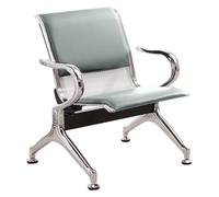 Chaises de Réception pour Aéroport, Chaise de Salle D'attente avec Accoudoirs et Coussin Amovible en Similicuir, pour Aéroport, Marché, Banque, Hôpital, École(Gray)