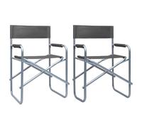 Chaises de régie 2 pcs. acier gris