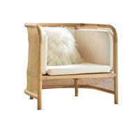 Chaises De Rotin Chaise simple de Patio, fauteuil d'extérieur, canapé en rotin et osier marron résistant aux intempéries, sièges de Patio for balcon, jardin, porche, piscine Chaises de Jardin