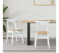vidaXL Chaises de salle à manger 2 pcs Blanc 42 x 47.5 x 81 cm