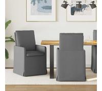 vidaXL Chaises de salle à manger 2 pcs tissu Rouge bordeaux 57 x 67 x 98 cm