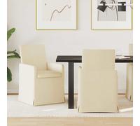 vidaXL Chaises de salle à manger 2 pcs Gris foncé 57x67x95 cm Design ergonomique, tissu, roulettes