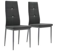 Chaises De Salle À Manger 2 Pcs Gris Similicuir