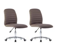 Chaises De Salle À Manger 2 Pcs Taupe Tissu - Vidaxl Gris