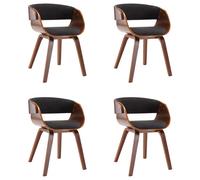 Bois Courbé Chaise à Dîner Crème Similicuir Salle à Manger Cuisine vidaXL