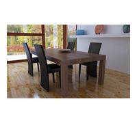 Chaises De Salle À Manger 4 Pcs Marron Foncé Similicuir Marron